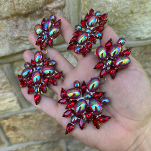Ruby Red - Ready to Ship earrings and ring set
