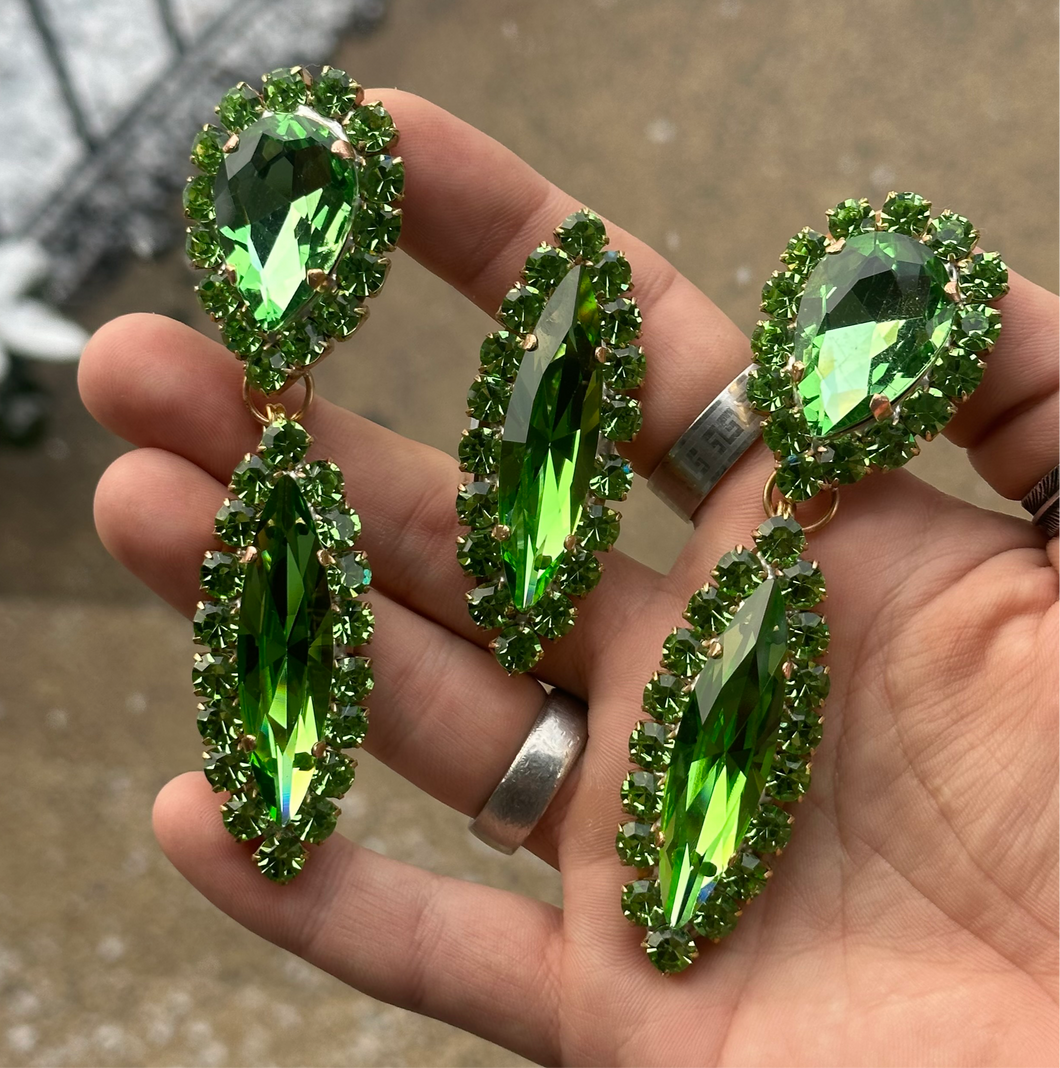 Classic Drop - Peridot - ready to ship earring and ring set