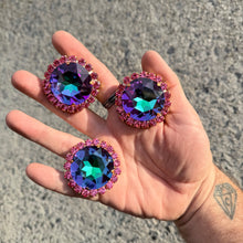 Big Ol' Button - Ready to ship earrings and ring set