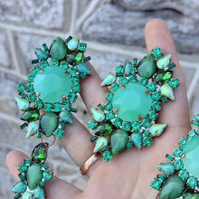 Green Gal - Ready to ship earrings and ring set