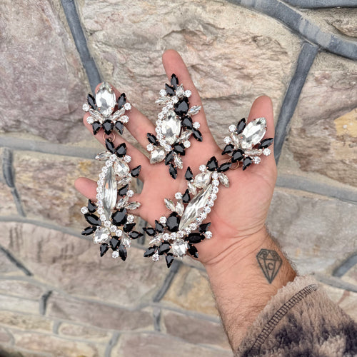 Jet setter - Ready to ship earrings and ring set