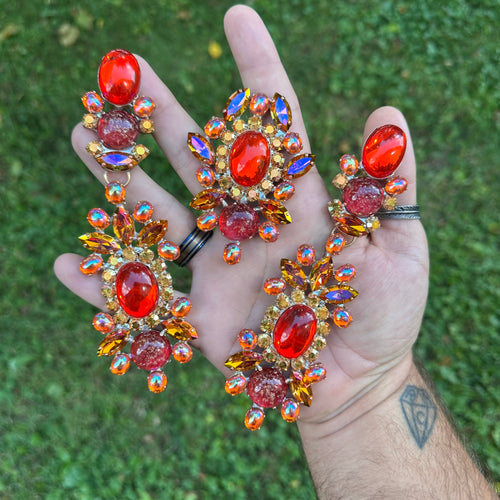Autumn - Ready to Ship earrings and ring set