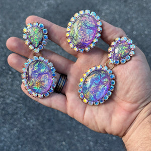 Purple Opal - Ready to Ship earrings and ring set