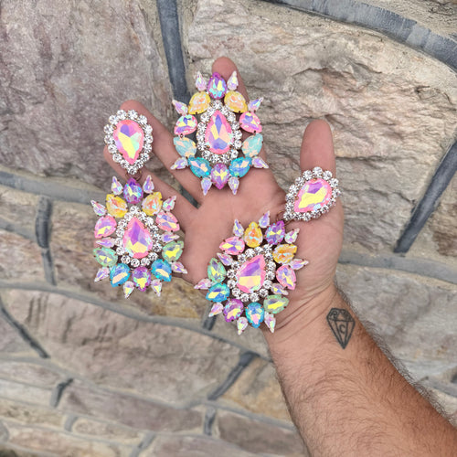 Neons - Ready to ship earrings and ring set