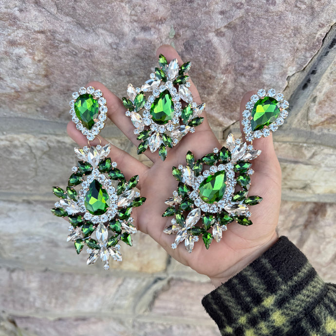 Emerald Island - Ready to ship earrings and ring set