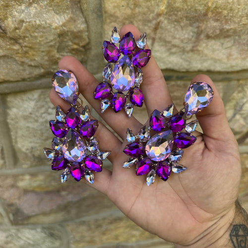 Grape Jelly - Petite Edition - Ready to Ship earrings and ring set
