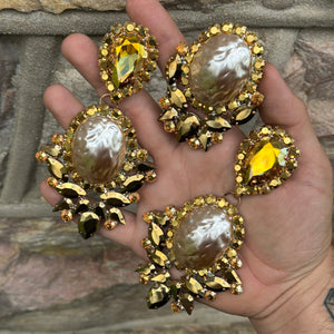 Metal Detector - Ready to ship earrings and ring set