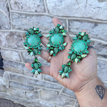 Green Gal - Ready to ship earrings and ring set