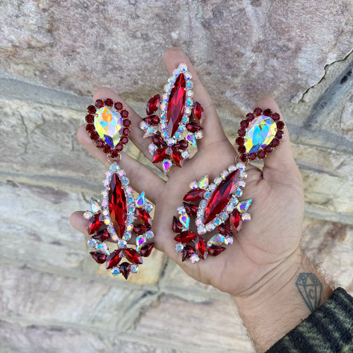 Holly Berry - Ready to ship earrings and ring set