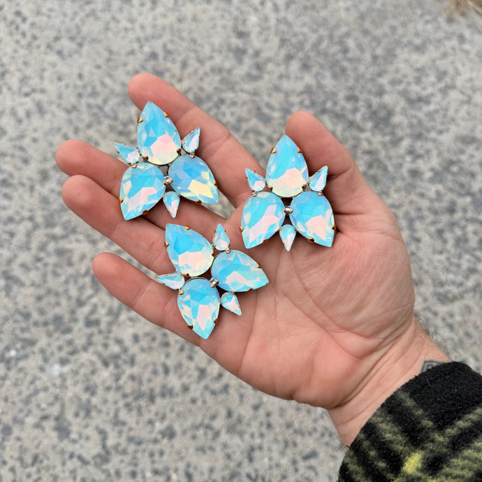 Random BF button - Ready to ship earrings and ring set